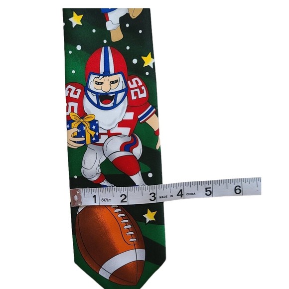 Noel Holiday Collection Football Game Tie Santa Reindeer Christmas Novelty - Picture 8 of 9